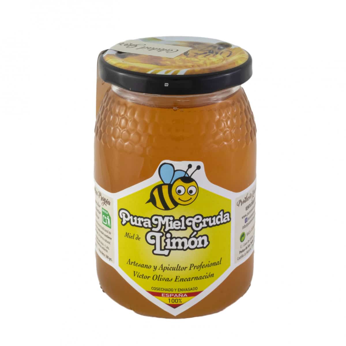 Tarro pura miel cruda limon500g